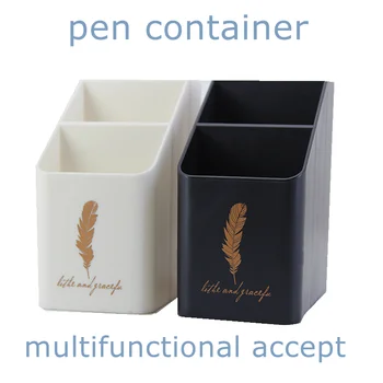 

multifunctional black and white stationery pen rack take in ladder-shaped pen container