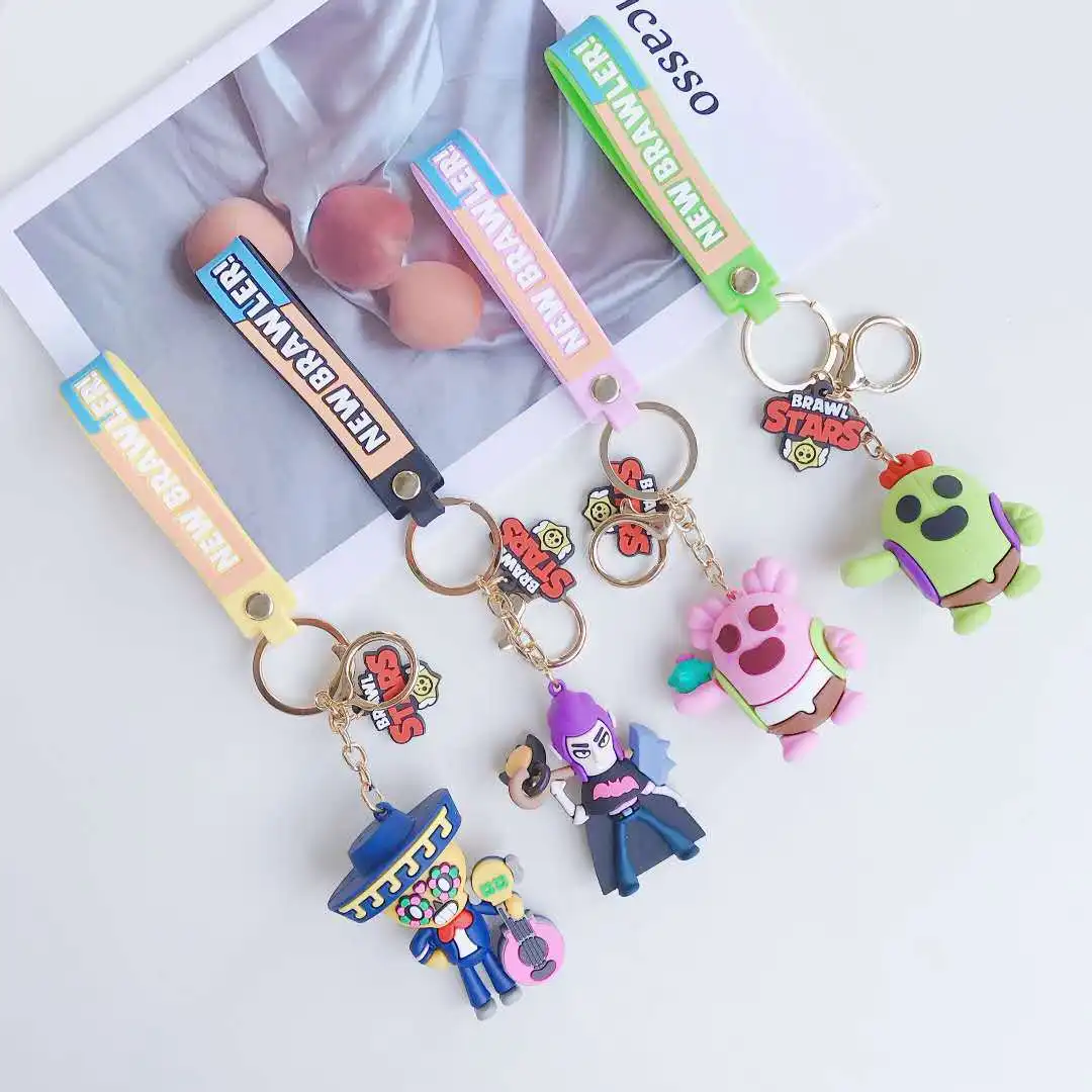 Peleas llavero con estrellas juego Anime figura de Pvc llavero para hombre mujeres adorno llavero bolsas clave Cadena de llave de coche regalos del anillo