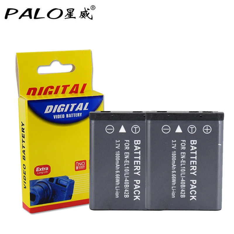 Palo 2 шт 1800mAh 3,7 V LI40B LI 40B LI-40B LI-42B цифровой Сменный аккумулятор для камеры Olympus для Nikon для FUJIFILM