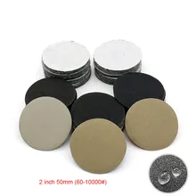 Disques de ponçage en carbure de silicium, 2 pouces, 50mm, boucle à crochet, grain 60 à 10000, pour polissage humide/sec, 20 pièces 