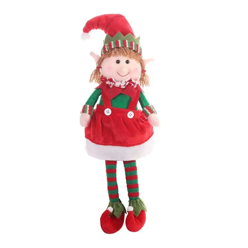 

Christmas Leg Fairy Sitting Plush Doll Excellent Durable Short Plush PP Cotton Filling Business Christmas Children's Gift