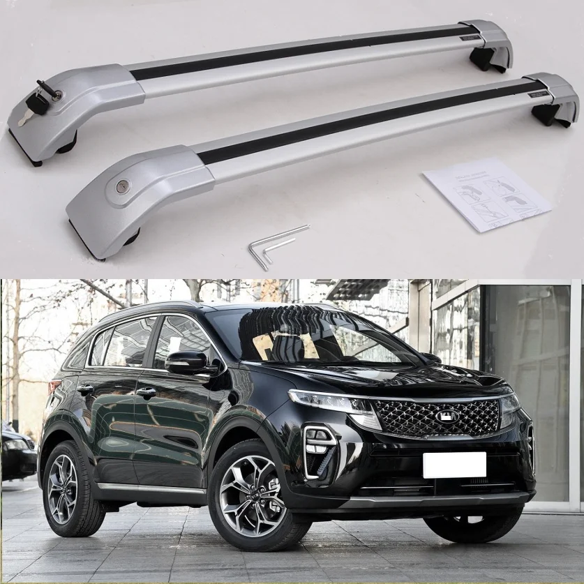 Серебряный для KIA sportage багаж багажник на крышу рейка поперечная перекладина