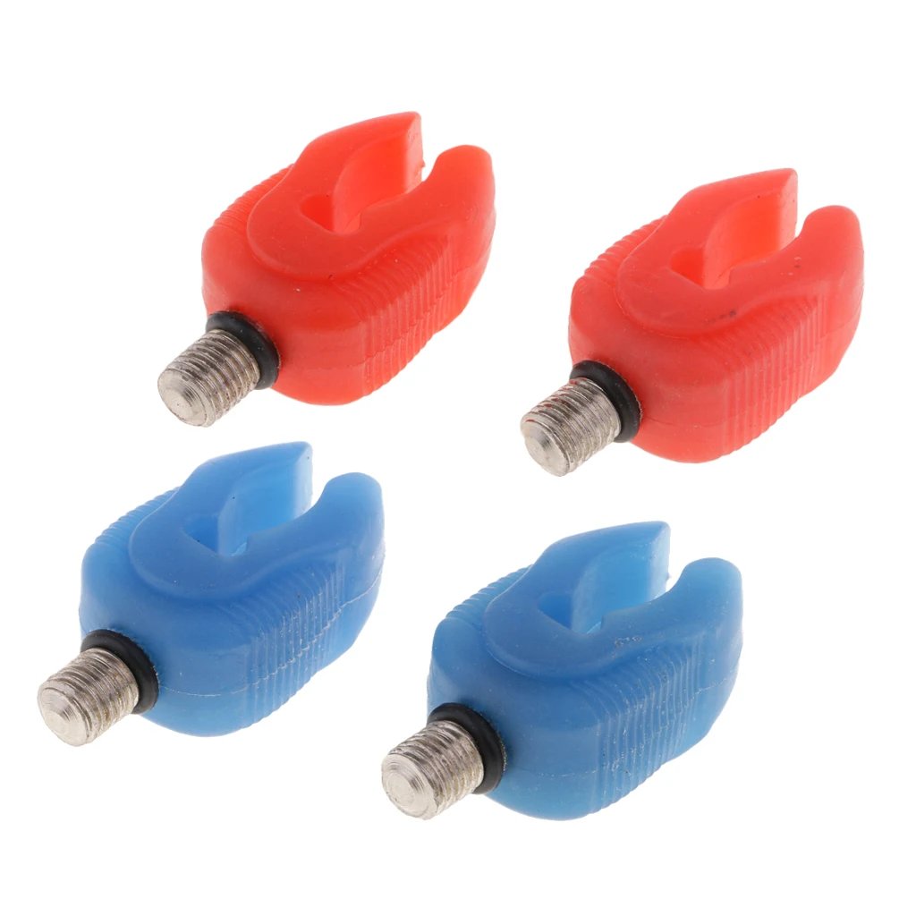 2pcs Fishing Rod Rest Holder Red/Blue Silicone Butt Rod Pod Stand Bracket