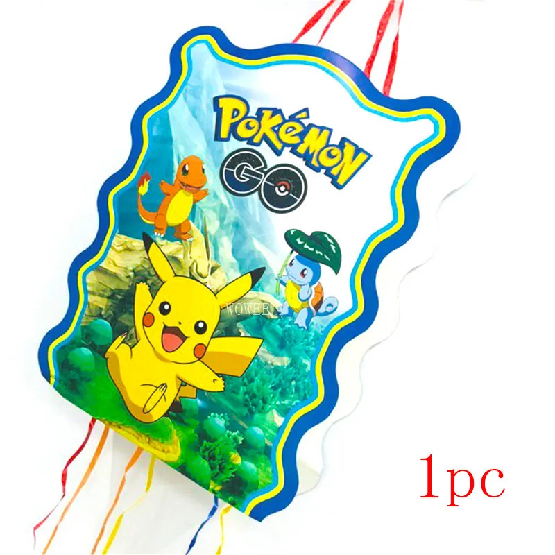 1pc Pinata Вечерние принадлежности с Пикачу и покемонами, размер 40*30 см, вечерние принадлежности для детей на день рождения, вечерние украшения для мальчиков - Цвет: 1pc Pinata