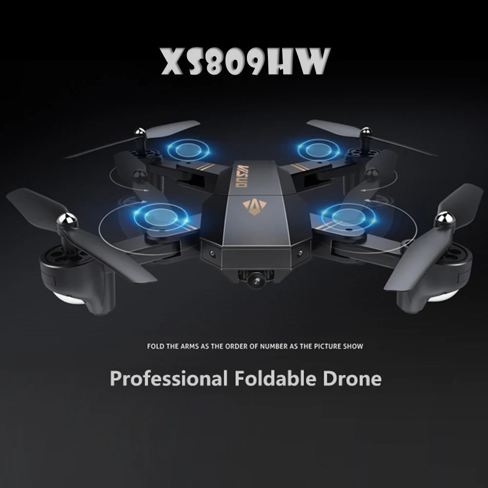 Visuo XS809HW 2,4G парящий гоночный вертолет rc дроны hd камера Дрон Профессиональный fpv Квадрокоптер самолет фото игрушки
