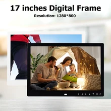 Picture-Player Digital-Photo-Frame Video HD DPF-1709T Remote-Control Front-Touch-Button
