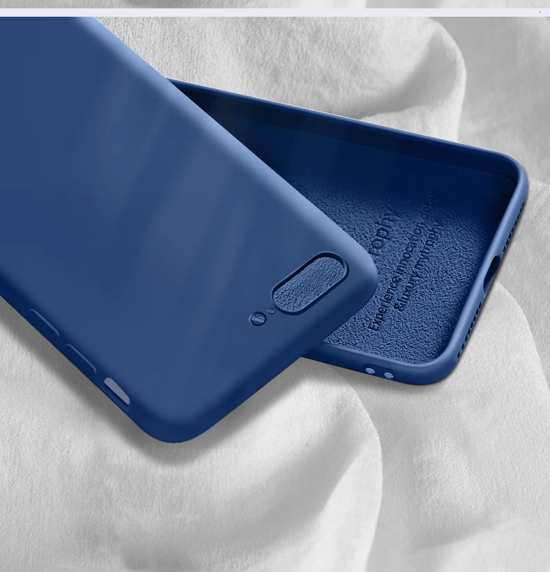 IMIDO жидкий силиконовый трендовый чехол для телефона для IPhone 7 8 6 Plus X XR XS Max простой чехол для IPhone 11 Pro Max тонкая задняя крышка - Цвет: Синий