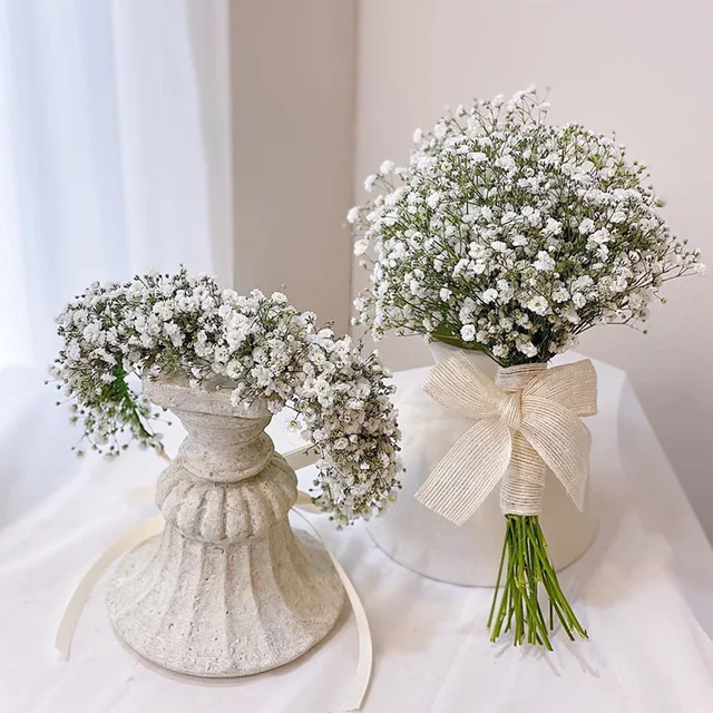 Yerdos 90 Heads 52cm Babys Breath Artificial Flowers Gypsophila Plastic  Flowers for Home Decorative DIY Wed Party Decoration Fake Flower (10, Pink)