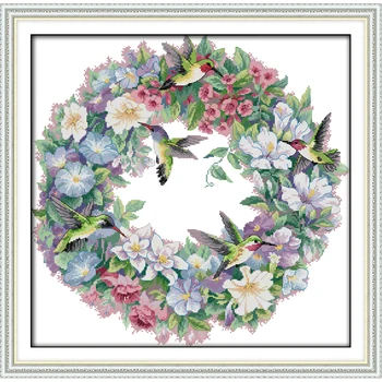 

Everlasting love Christmas The art of hummingbirds(2) Chinese cross stitch kits Ecological cotton 11CT New store sales promotion