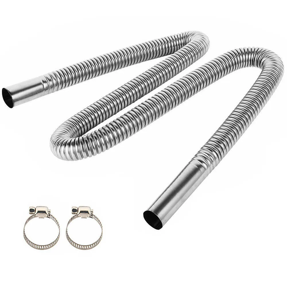 Rosymity 120CM Parking Air Heater Tank Exhaust Stainless Steel Pipe Diesel Gas Vent Hose 