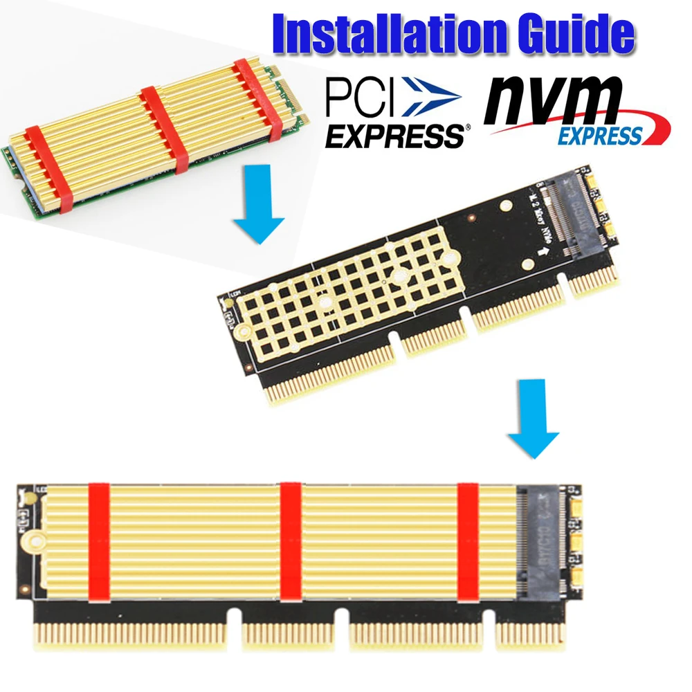 M.2 NGFF NVMe SSD TO PCIE 3.0 X16/X8/X4 adapter w/ heatsink for 1U/2U server M.2 NGFF NVMe SSD TO PCIE 3.0 X16/X8/X4 adapter w/ heatsink for 1U/2U server
