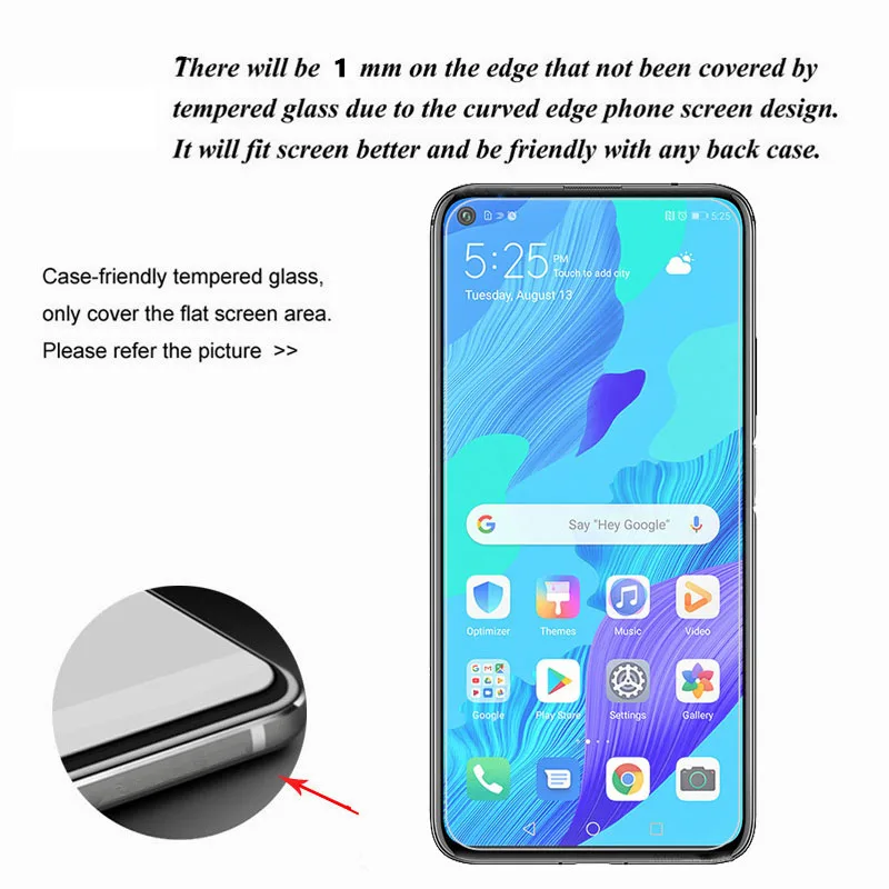 2 шт., закаленное стекло для huawei Nova 5 T, защита экрана Nova 5T 9H 2.5D, Защитное стекло для телефона huawei Nova 5 T, стекло