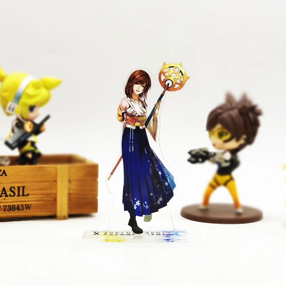 Love Thank you F Fantasy FF X 10 Tidus Yuna акриловая подставка фигурка модель тарелка держатель торт Топпер аниме видео игра крутая