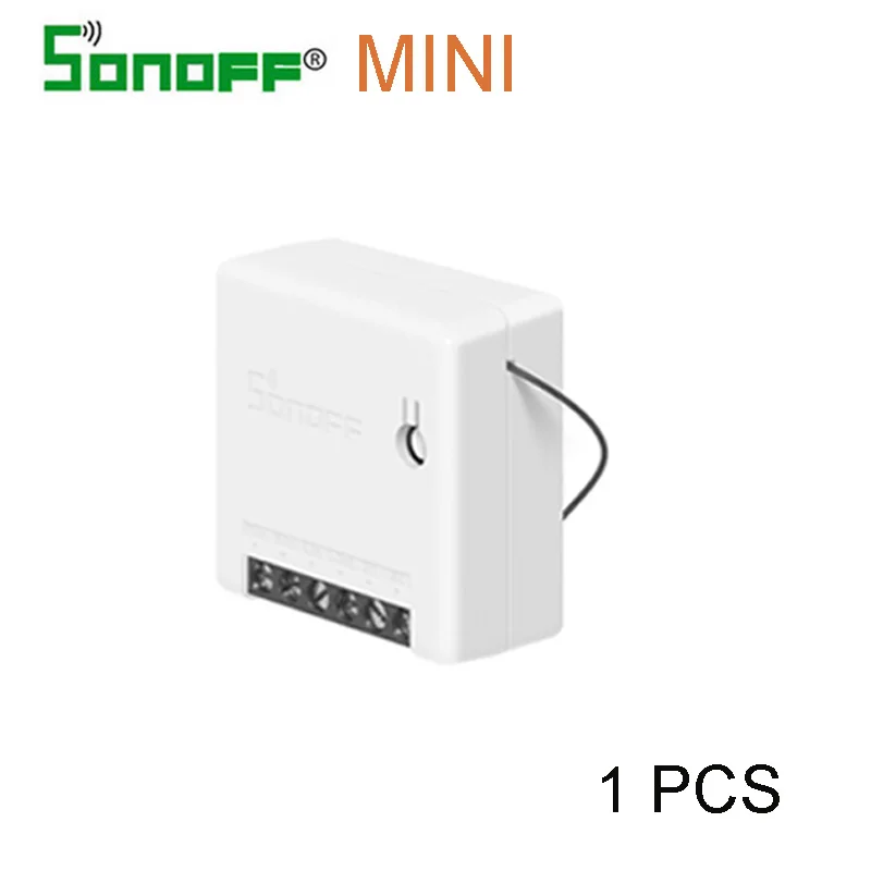 Sonoff Mini 1pcs SONOFF мини двухсторонний Интеллектуальный переключатель DIY прибор Автоматизация дистанционное управление переключатели для Alexa Google Home WiFi умный переключатель - Комплект: Sonoff Mini 1pcs