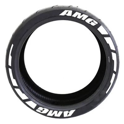 3D Reflective Stickers Amg Logo Letters Tire Sticker DIY Styling Personality Wheels Decal Motorcycle Stickers Car Accessories - Название цвета: AMG-Blade 4set