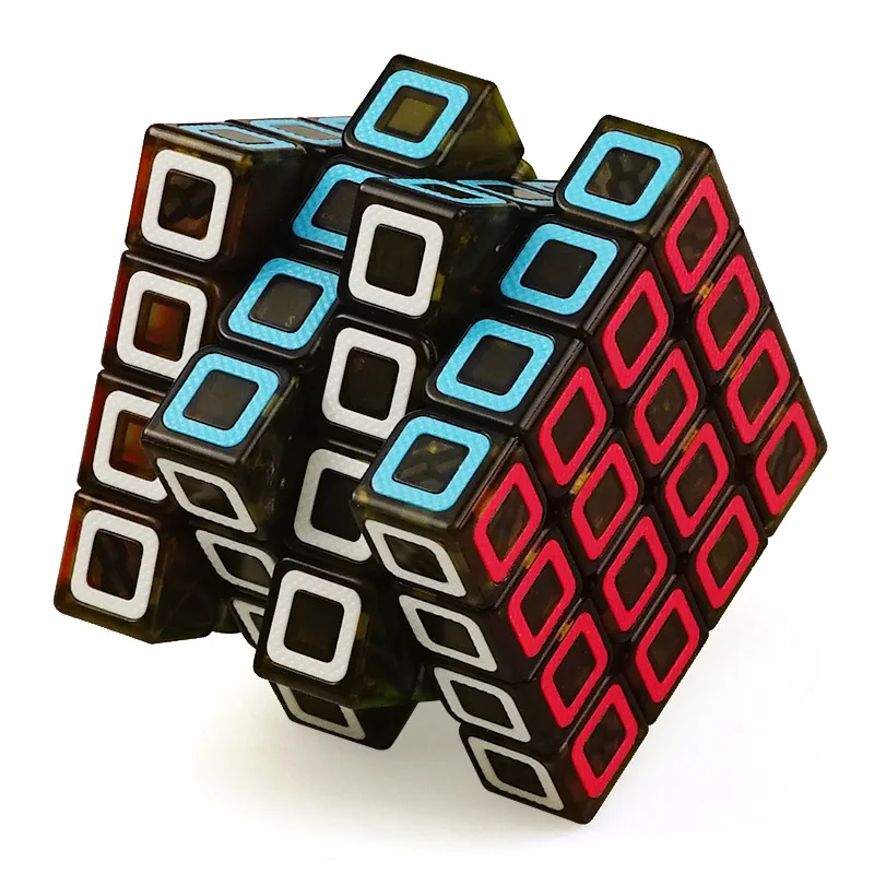 

QiYi Dimension 6.5CM 4x4x4 Cube Speed Magic Puzzle Fidget Cube Colorful Grid antistress Neo Cubo Magico For Kids Education Toy