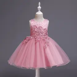 Новое благородное детское платье принцессы для девочек, юбка для девочек, милое детское вечернее платье без рукавов для подиума, свадебное