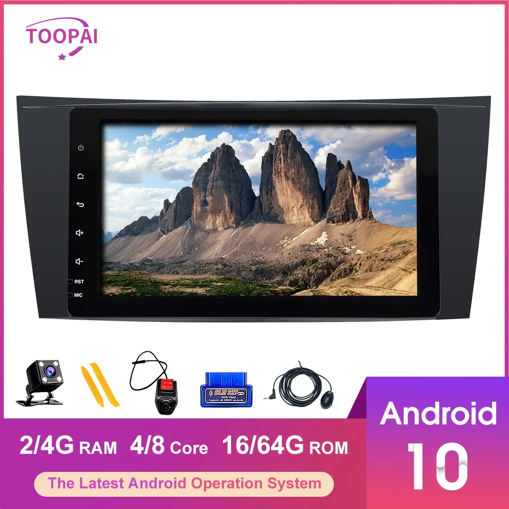 TOOPAI Android 10 для Mercedes Benz E W211 CLS W219 G Class W463 W209 Автомагнитола Стерео GPS навигация