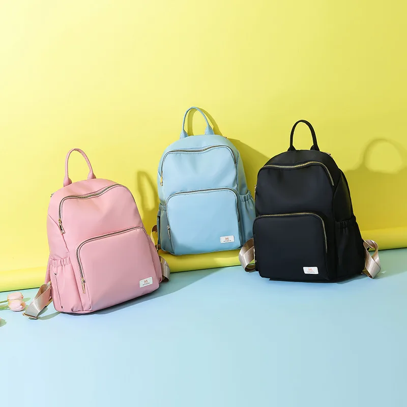 Fashion Oxford Cloth Canvas Backpack Female Mommy Backpacks Casual The Tide Wild Travel Solid Bag