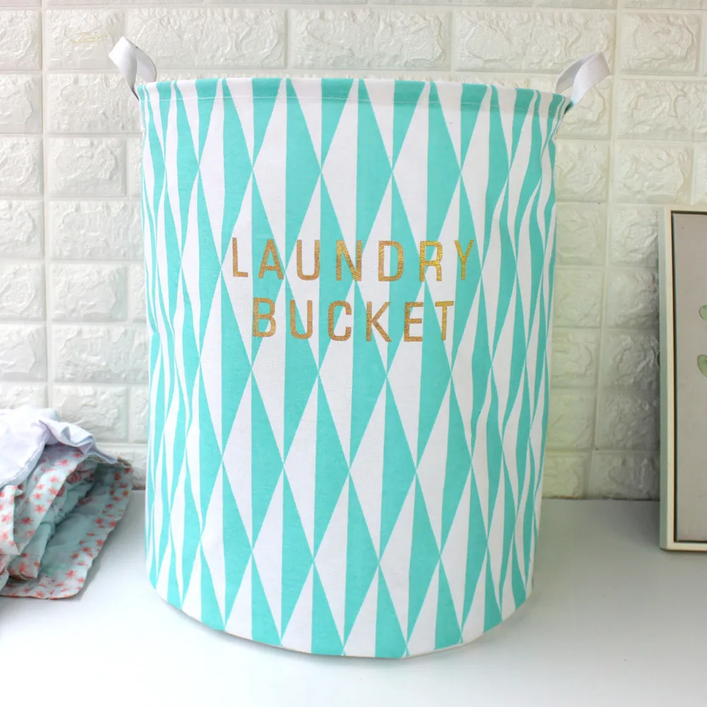 laundry basket simple geometric Cotton Linen Waterproof Sheets Clothes Sundries Folding Storage Box cesto ropa sucia drop ship