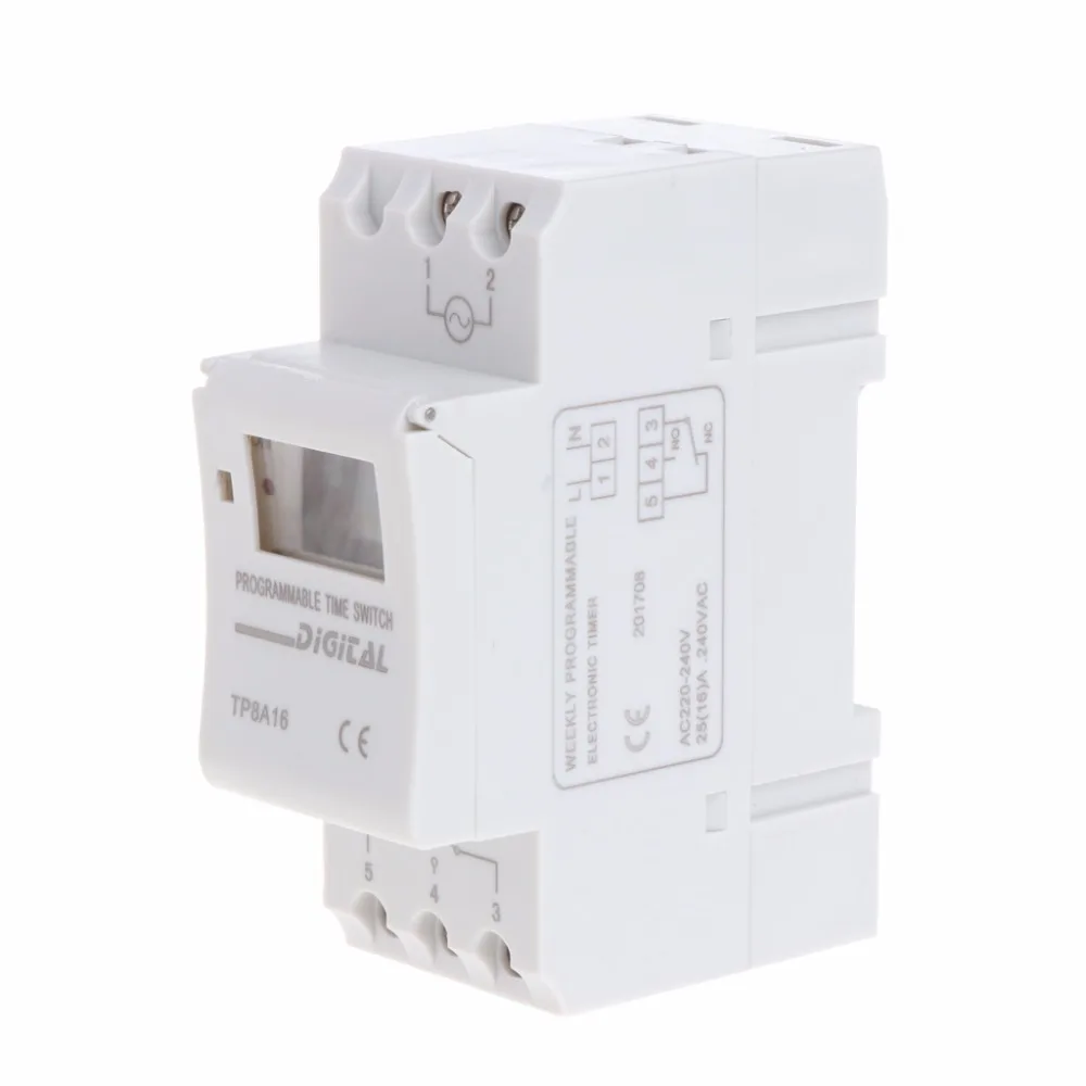 

AC 220V 16A Digital LCD 7-Day Programmable Timer Time Relay Switch Time Switches