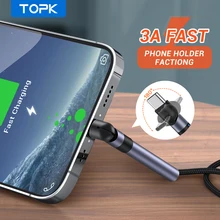 TOPK AN26 3A Micro USB Type C câble Charge rapide 3.0 support de téléphone Charge rapide type-c USB C câble pour Samsung Xiaomi