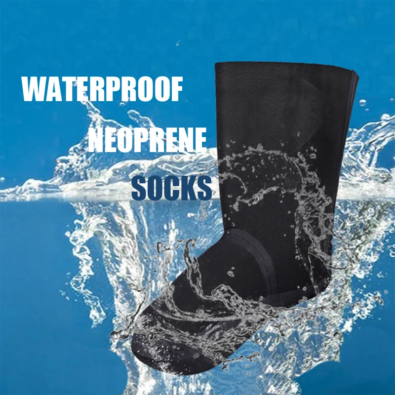 A Pair 2mm Neoprene Drysuit Boot Waterproof Waders Socks Warm