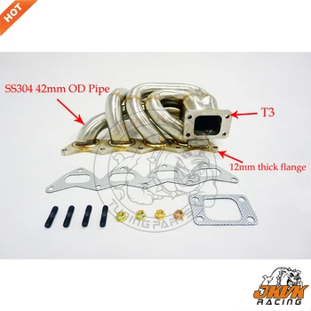 

JKVK RACING 3mm Steam Pipe T3 Lancia Delta Integrale F iat Coupe 2.0 16V TURBO AL FA Romeo 155 2.0 EXHAUST MANIFOLD