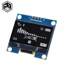 Здорово 1 шт. 4PIN 1," O светодиодный модуль белый/синий цвет 128X64 1,3 дюймов O светодиодный ЖК-дисплей светодиодный Дисплей модуль 1,3" IIC I2C общаться