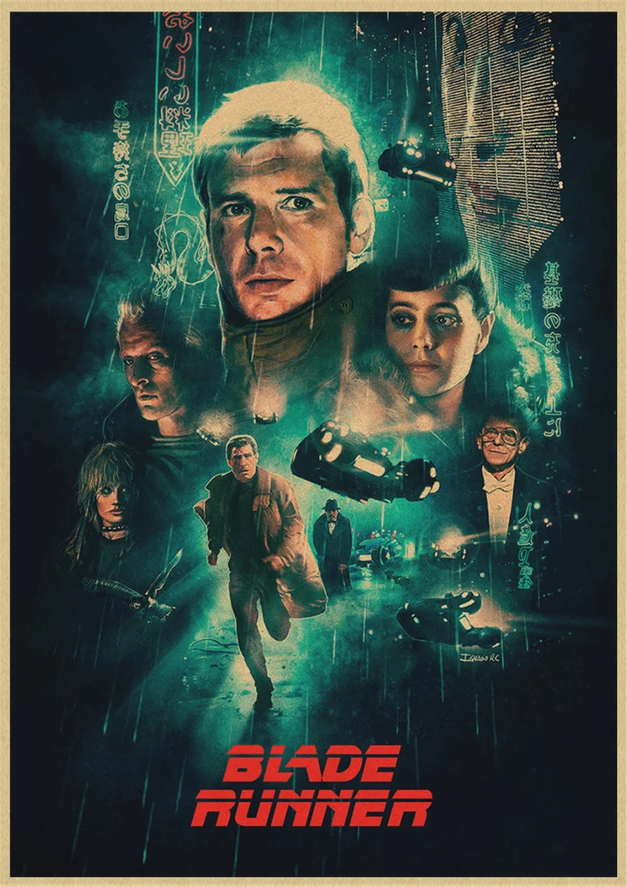 Movie Blade Runner 2049 High Quality Wall Sticker Living Room Home Decor Kraft Paper Bar Wall Sticker