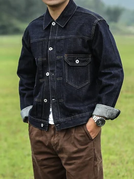 

Men Denim Jackets Vintage Loose Jacket Red Ear Denim Washed Casual Jacket Casual bomber jacket Safari Style jacket men