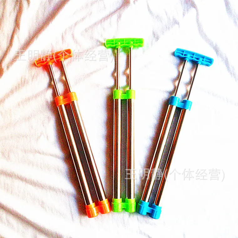 Double-Tube Stainless Steel Rafting Water Gun Pulling Straight Cylinder Children Toy Water Gun Water Cannon Pressure Large Rafti