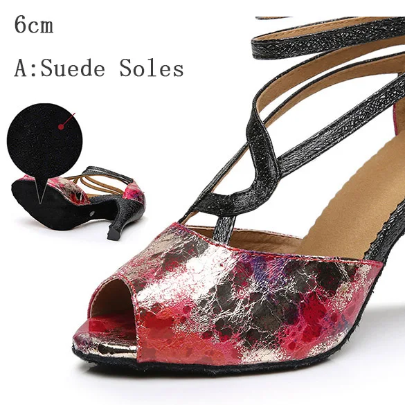 6cm A women high heels dance shoes jazz ballroom dancing shoes for girls dance shoes latin woman peep toe sandals 41 - Цвет: 6cm A