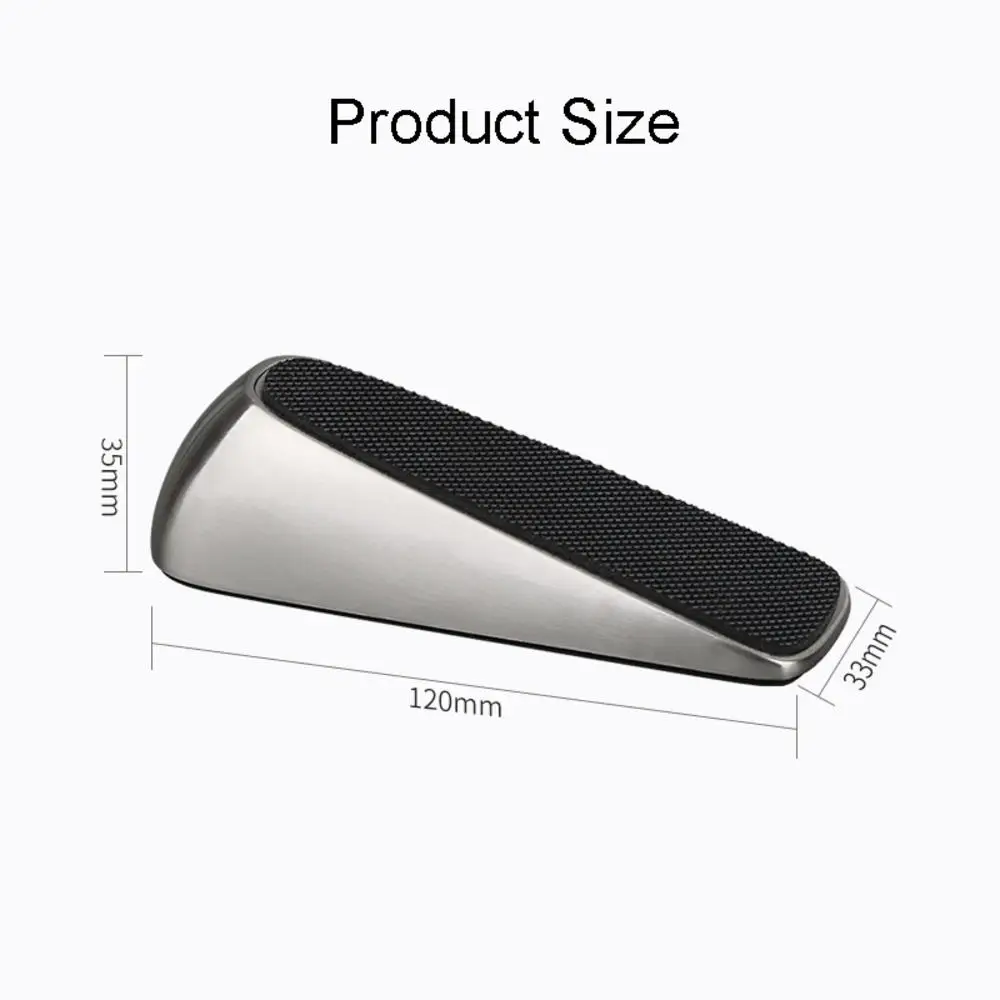 Safety Door Stopper With Metal Alloy Rubber Door Stop Wedge Works Quiet Hold Heavy Doors Firmly By Non-Skid Rubber Base Grip door stopper,silicone door stopper,door stopper bumpers