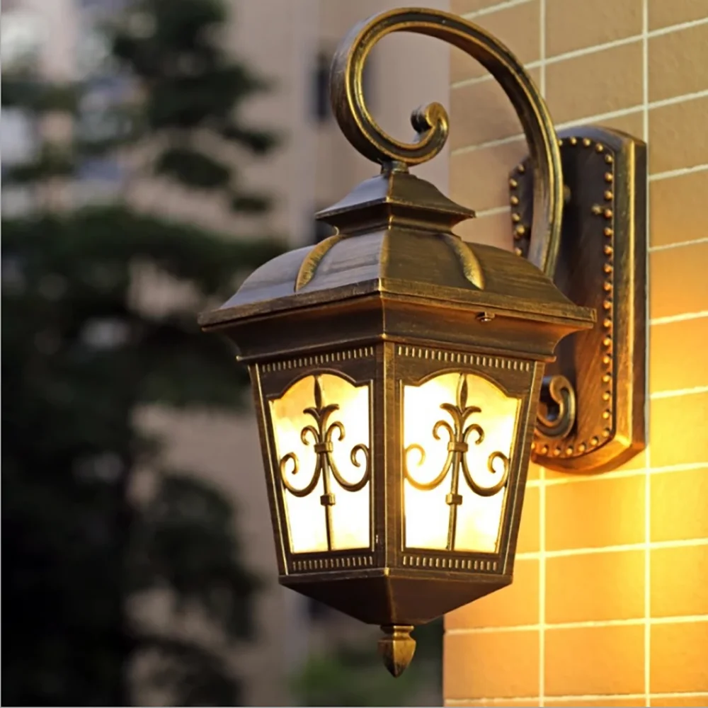 Retro Outdoor Wall Sconce Porch Lamp Exterior Wall Lamps Wall Lamps (Indoor)