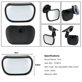 

Mini Car Back Seat Baby View Mirror 2 in 1 Baby Rear Convex Mirror Adjustable Car Baby Kids Monitor Safety Reverse Safety Seat