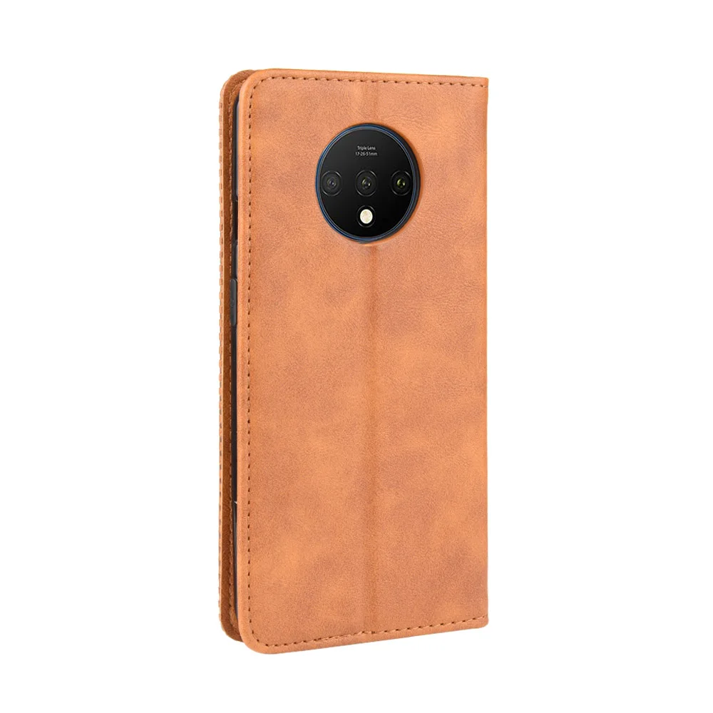 Магнитный винтажный кожаный чехол премиум класса, чехол для Oneplus 7T One Plus 7T 1+ 7 T, чехол с откидной крышкой 6,55 дюймов, легкомысленный чехол с защитой от падения