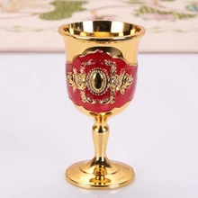 Европейские металлические Вино Ликер Стекло чашки кубок украшения подарки День рождения украшения Пижама для детей и взрослых, на свадьбу