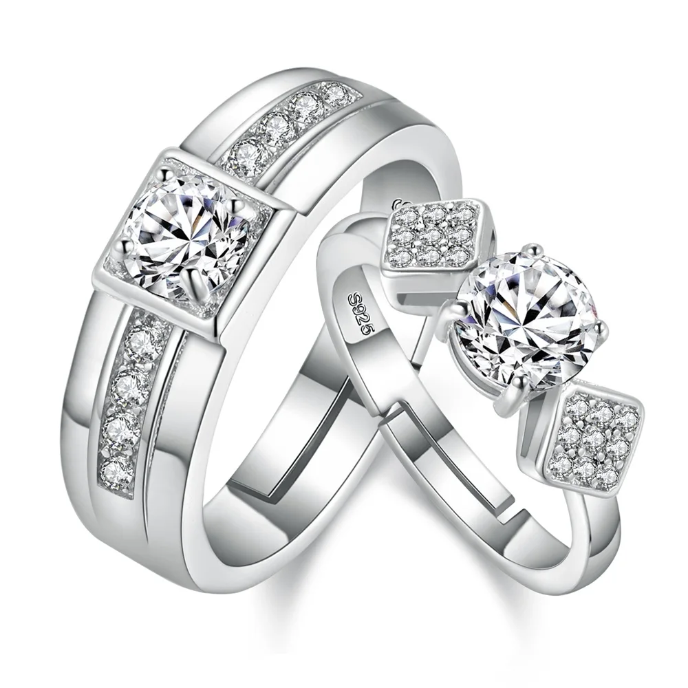 2 шт., кольцо с цирконием, парное кольцо Vashiria, модное позолоченное 925 ювелирное изделие, романтическая императорская корона и крест, кольцо для влюбленных