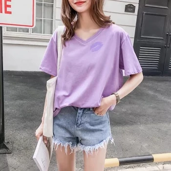 

T Shirt With Femme For Women Clothes Plus Size Tshirts Cotton Summer Top Tee Shirt White