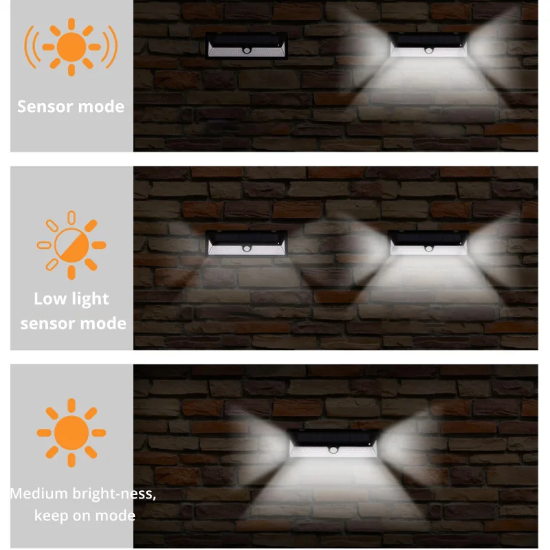 LED Lamp Solar Garden Lights LED Street Lamp LED Wall Light 4400MAH 118 Powerful Solar LED Light Outdoor Motion Sensor Wall Light Waterproof Garden Lamp Spotlights For Garden Path Street