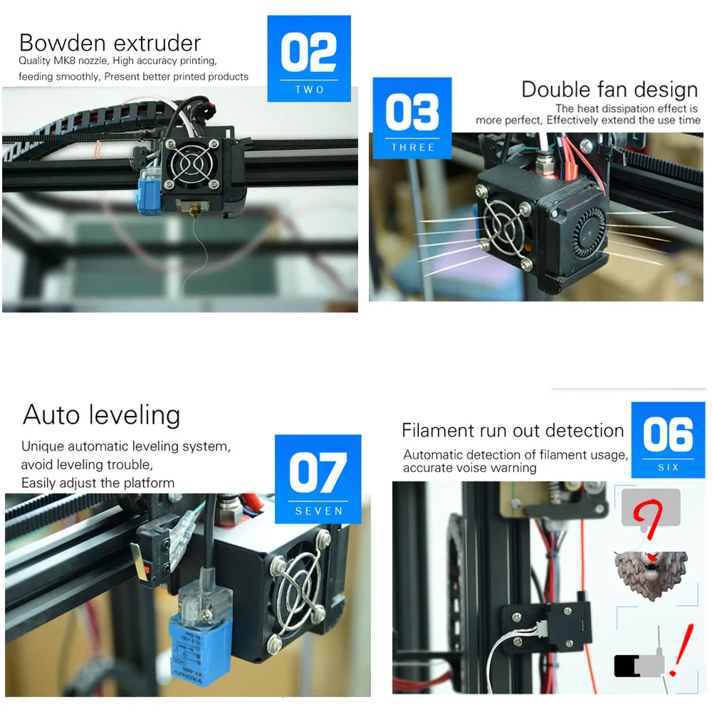Модернизированный 3d принтер Tronxy X5SA DIY комплекты с сенсорным экраном автоматический уровень большой размер печати 330*330 мм Тепловая кровать 3d машина Датчик накаливания