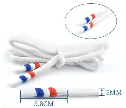 128cm long 2 шт. хлопок плоский/круглый эластичный канат для брюк одежда пояс шнурок DIY спортивные брюки шнур одежды аксессуары - Цвет: 128cm long