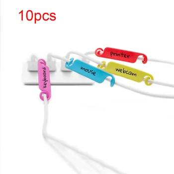 

10pcs Write On Assorted Colors Management Organizers Identification Tag TPE Waterproof Kids Cable Label Adults Tear Resistant