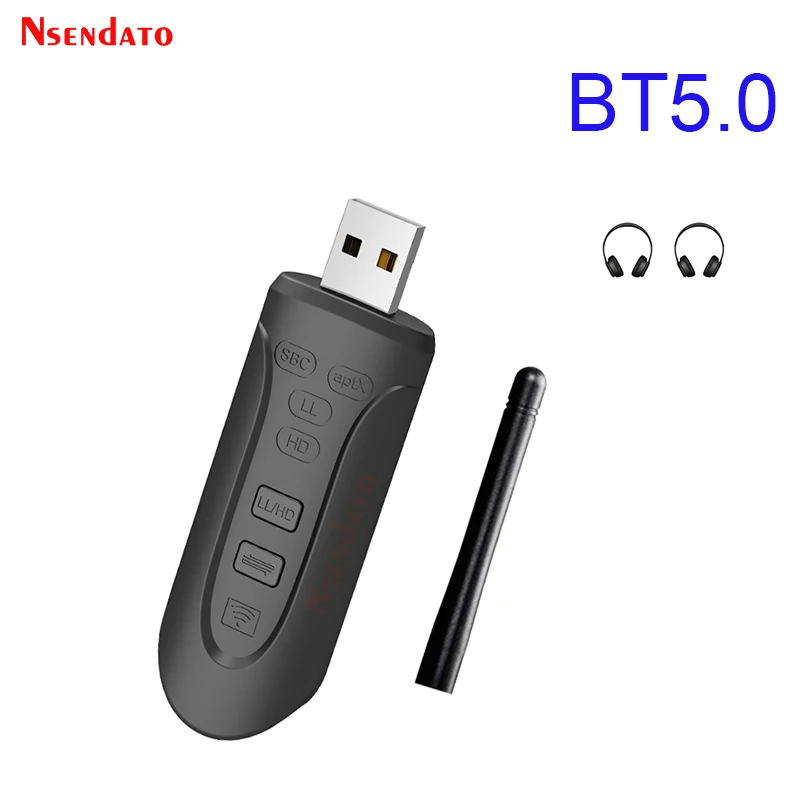 AptX Low Latency LL Wireless BT 5.0 Transmitter Audio USB Adapter 3.5mm AUX Jack Dongle Apt-X for TV PC PS4 | Электроника