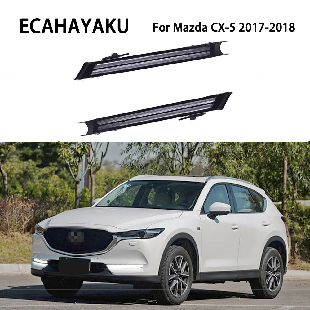 ECAHAYAKU 1 пара светодиодный дневные ходовые огни для Mazda cx 5 cx5 2017 2018 12 В drl