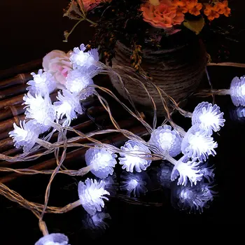 

2.2m 20LEDs Pine Cone Shape Fairy String Decorative Lights Battery Operated Wedding Christmas Outdoor Patio Garland Decor