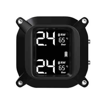 

Waterproof Motorcycle Real Time Tire Pressure Monitoring System TPMS Wireless LCD Display External Sensors Moto TPMS