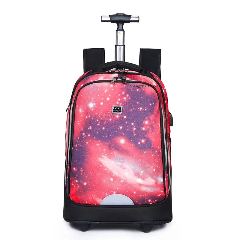 2" дюймовый Дорожный чемодан на колесиках, чехол для путешествий, школьные рюкзаки на колесиках для мужчин и женщин, сумка для ноутбука, чехол для чемодана - Color: Trolley Luggage5