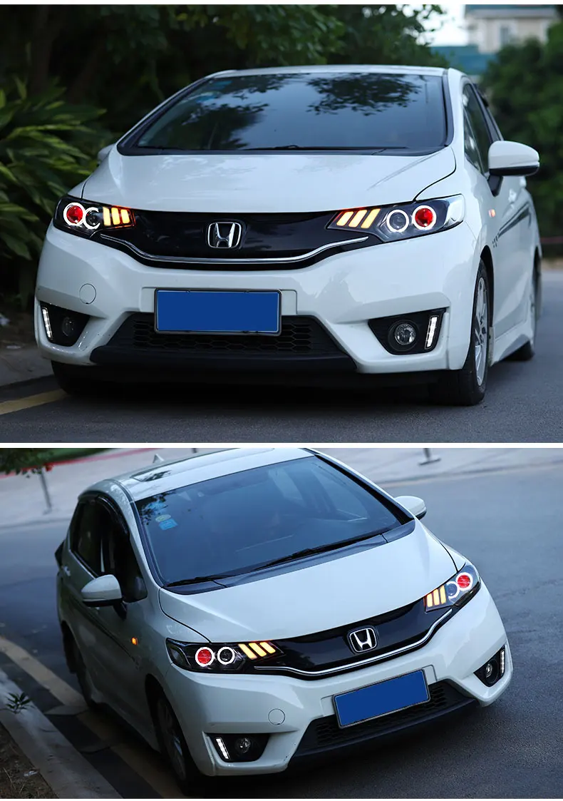 AKD автомобильный Стайлинг Головной фонарь для Honda Jazz фары- Fit светодиодный DRL Hid Bi Xenon автомобильные аксессуары